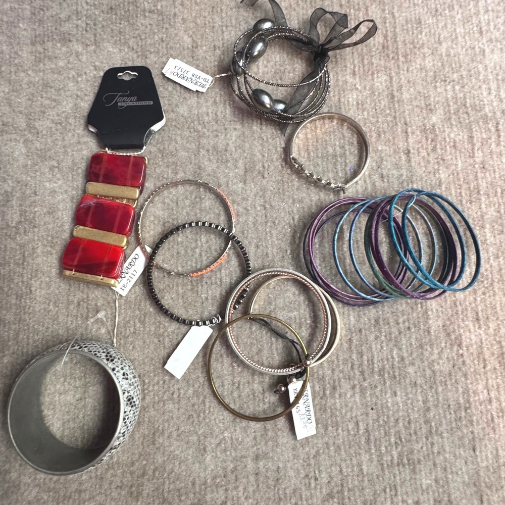 Mixed Bracelet Lot Bernardo Tanya Creations Etc Bracelet Lot 15+pc  Cuffs Boho